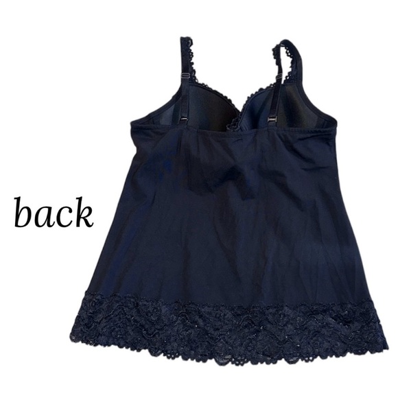 SOMA Black Travelers Addison Camisole Bra Lace Trim Tank Shapewear Women's 34C - Picture 9 of 14